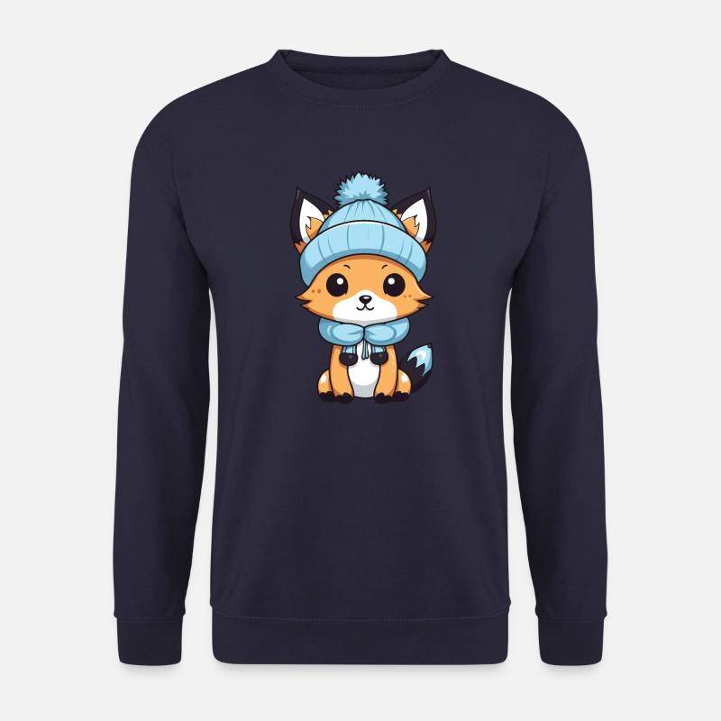Fox Winter Comic - Unisex Sweatshirt - navy