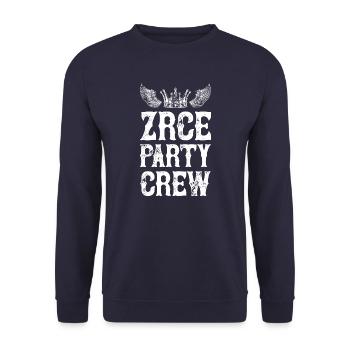 Zrce Party Urlaub Crew - Unisex Pullover - Navy - Vorne - Alina (178cm) & Michal (187cm)