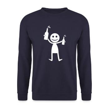 Silhouette de fête de la bière - Sweat-shirt Unisexe - marine - Devant - Alina (178cm) & Michal (187cm)