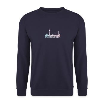 Dusseldorf - Unisex Sweatshirt - navy - Front - Alina (178cm) & Michal (187cm)