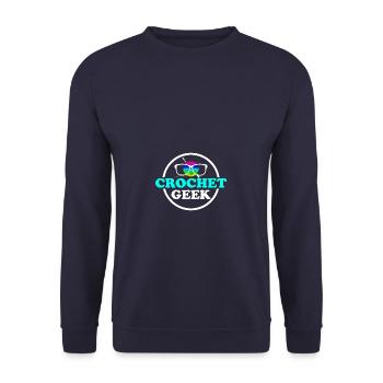 Crochet Gift - Unisex Sweatshirt - navy - Front - Alina (178cm) & Michal (187cm)