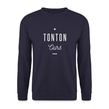 TONTON OURS - Sweat-shirt Unisexe - marine - Devant - Alina (178cm) & Michal (187cm)