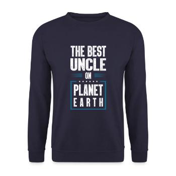 Best Uncle Saying - Unisex Sweatshirt - navy - Front - Alina (178cm) & Michal (187cm)