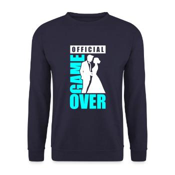 Jeu de couple de mariage sur le couple de mariage Jga - Sweat-shirt Unisexe - marine - Devant - Alina (178cm) & Michal (187cm)