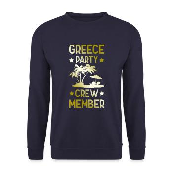 Greece Party Crew - Unisex Sweatshirt - navy - Front - Alina (178cm) & Michal (187cm)