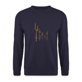 Origin of Symmetry Artwork - Unisex Sweatshirt - navy - Front - Alina (178cm) & Michal (187cm)