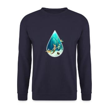 Petite Sirène 2 - Sweat-shirt Unisexe - marine - Devant - Alina (178cm) & Michal (187cm)
