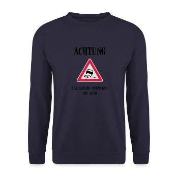3 Schlangen - Unisex Pullover - Navy - Vorne - Alina (178cm) & Michal (187cm)
