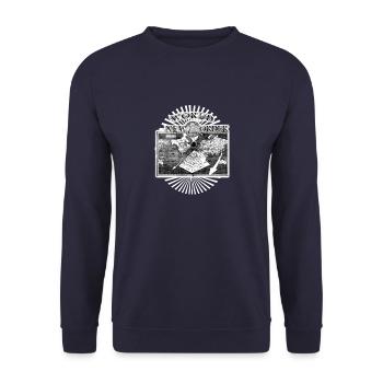 conquest illuminati - Sweat-shirt Unisexe - marine - Devant - Alina (178cm) & Michal (187cm)