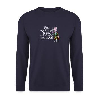 Elegante Proverbio Milanese - Felpa unisex - navy - Fronte - Alina (178cm) & Michal (187cm)