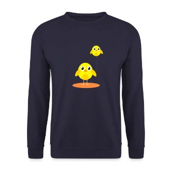 Poussins avec des ballons comme des poussins - Sweat-shirt Unisexe - marine - Devant - Alina (178cm) & Michal (187cm)