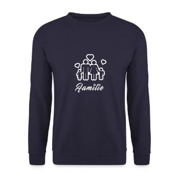 famille - Sweat-shirt Unisexe - marine - Devant - Alina (178cm) & Michal (187cm)