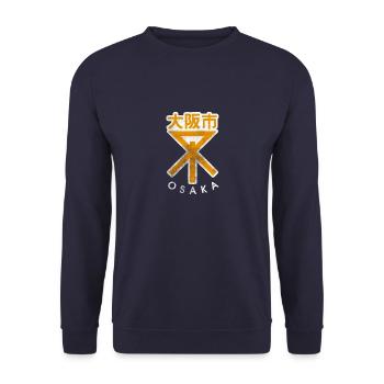 osaka - Unisex Sweatshirt - navy - Front - Alina (178cm) & Michal (187cm)