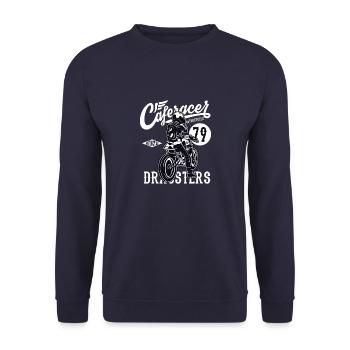 Moto Vintage Moto Vintage Moto Vintage Moto - Sweat-shirt Unisexe - marine - Devant - Alina (178cm) & Michal (187cm)