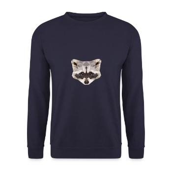 Waschbär Polygon - Unisex Pullover - Navy - Vorne - Alina (178cm) & Michal (187cm)