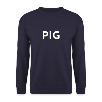 Pig gay puerco - Unisex Sweatshirt - navy - Front - Alina (178cm) & Michal (187cm)
