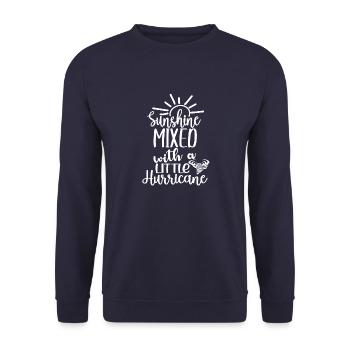 Sunshine Mixed With A Little Hurricane white - Unisex Sweatshirt - navy - Front - Alina (178cm) & Michal (187cm)