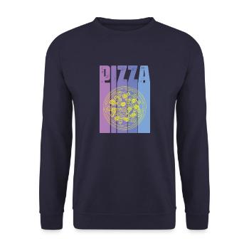 pizza - Sweat-shirt Unisexe - marine - Devant - Alina (178cm) & Michal (187cm)