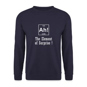 The Element of Surprise - Unisex Sweatshirt - navy - Front - Alina (178cm) & Michal (187cm)