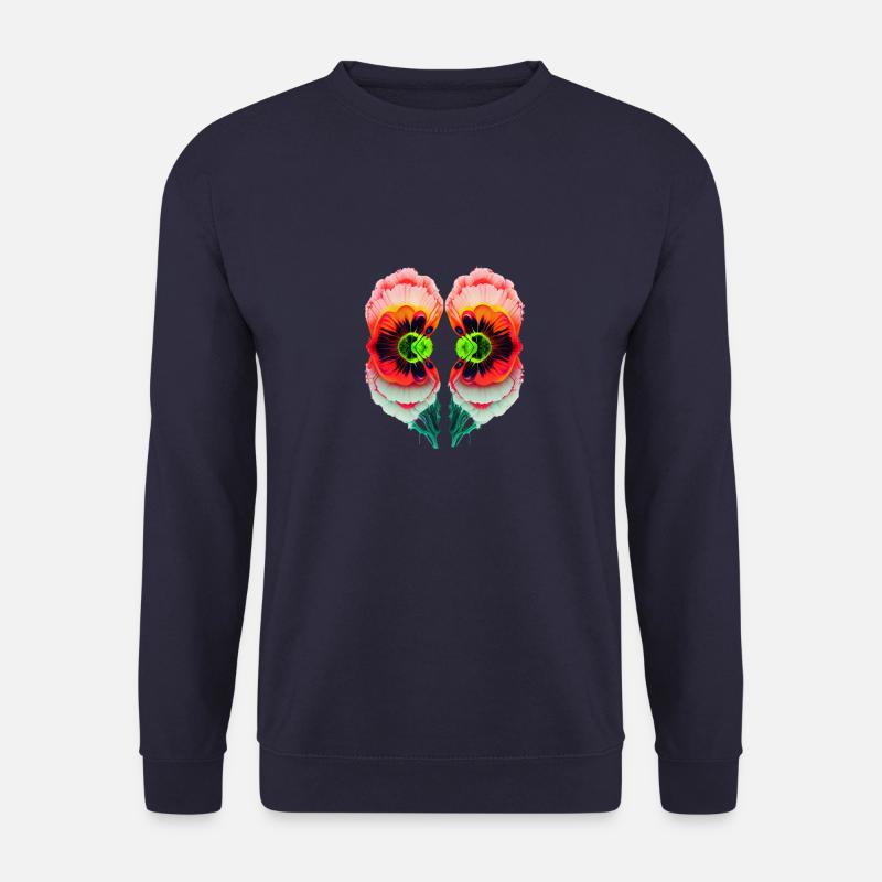 Psychedelische Mohnblüten - Unisex Pullover - Navy