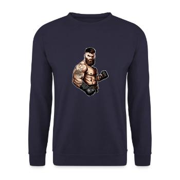 MMA - Unisex Pullover - Navy - Vorne - Alina (178cm) & Michal (187cm)
