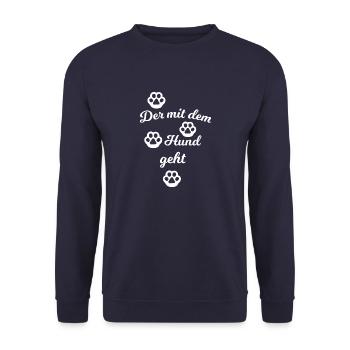Hund Chien - Sweat-shirt Unisexe - marine - Devant - Alina (178cm) & Michal (187cm)
