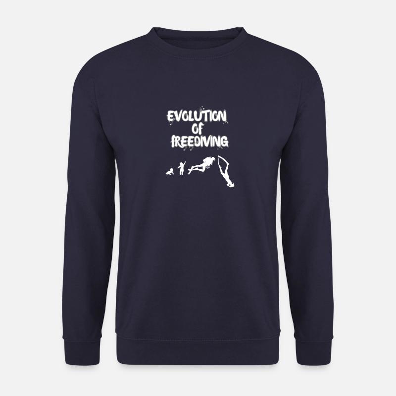 Evolution of Freediving - Unisex Pullover - Navy