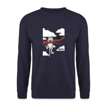 Hang in there 06 - Unisex Sweatshirt - navy - Front - Alina (178cm) & Michal (187cm)