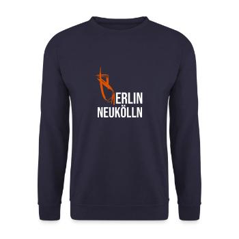 Berlin Neukölln - Unisex Sweatshirt - navy - Front - Alina (178cm) & Michal (187cm)