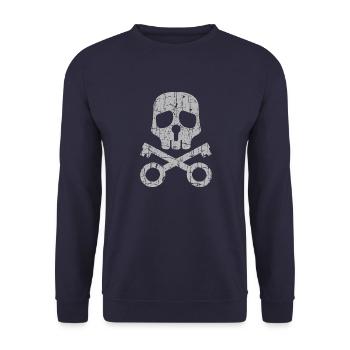 Schlüssel - Unisex Pullover - Navy - Vorne - Alina (178cm) & Michal (187cm)