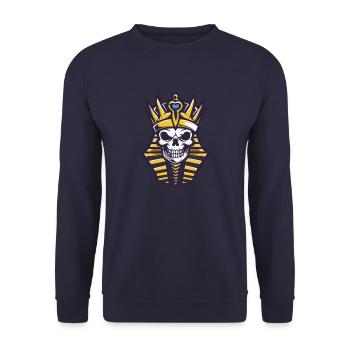 Crâne de pharaon - Sweat-shirt Unisexe - marine - Devant - Alina (178cm) & Michal (187cm)