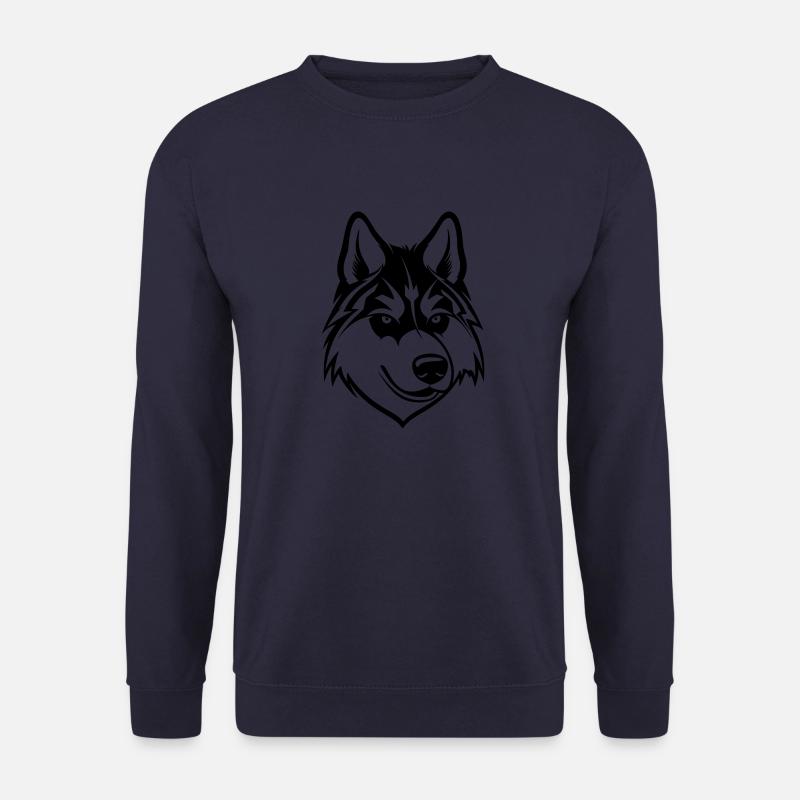 Husky Hund Wolf - Unisex Pullover - Navy
