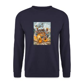 Hommes buvant de la bière Cadeau - Sweat-shirt Unisexe - marine - Devant - Alina (178cm) & Michal (187cm)