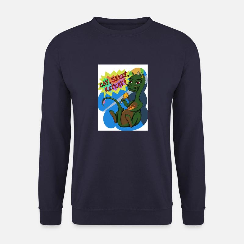 Essen, schlafen, wiederholen - Unisex Pullover - Navy