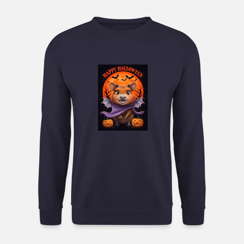 Halloween Capybara Geist Geschenkidee - Unisex Pullover - Navy