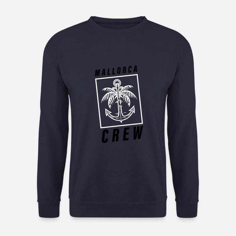 Mallorca Crew Palme Anker - Unisex Pullover - Navy