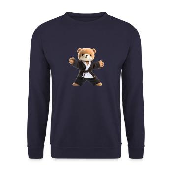 Karaté Ours - Sweat-shirt Unisexe - marine - Devant - Alina (178cm) & Michal (187cm)