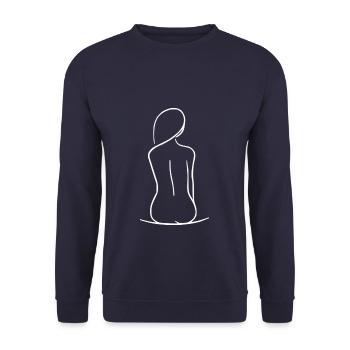 Silhouette femme - Sweat-shirt Unisexe - marine - Devant - Alina (178cm) & Michal (187cm)