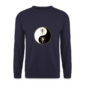 Chaman dansant en Yin Yang - Sweat-shirt Unisexe - marine - Devant - Alina (178cm) & Michal (187cm)