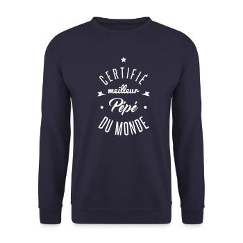 meilleur pépé - Sweat-shirt Unisexe - marine - Devant - Alina (178cm) & Michal (187cm)