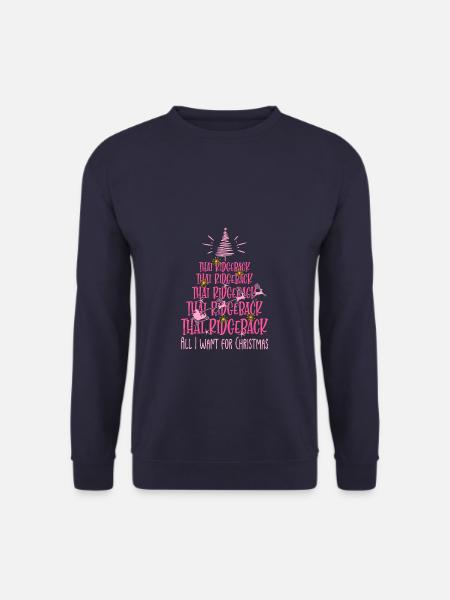 Thailändischer Ridgeback Hund Weihnachten Hunderas - Unisex Pullover - Navy