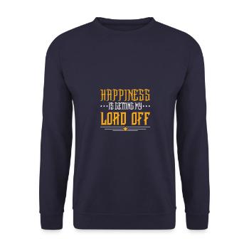 trucker spruch truck - Unisex Pullover - Navy - Vorne - Alina (178cm) & Michal (187cm)