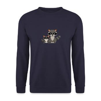 Raccoon Predator Raccoons Animal Animal Sweet - Unisex Sweatshirt - navy - Front - Alina (178cm) & Michal (187cm)