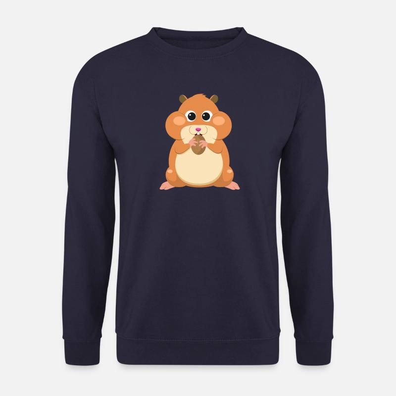 Hamster Hamstern Hamsterbacke Cartoon Comic süß - Unisex Pullover - Navy