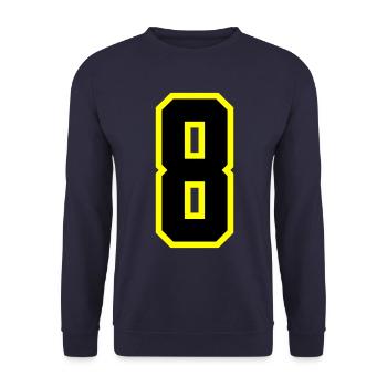 Justaucorps à 8 chiffres - Sweat-shirt Unisexe - marine - Devant - Alina (178cm) & Michal (187cm)