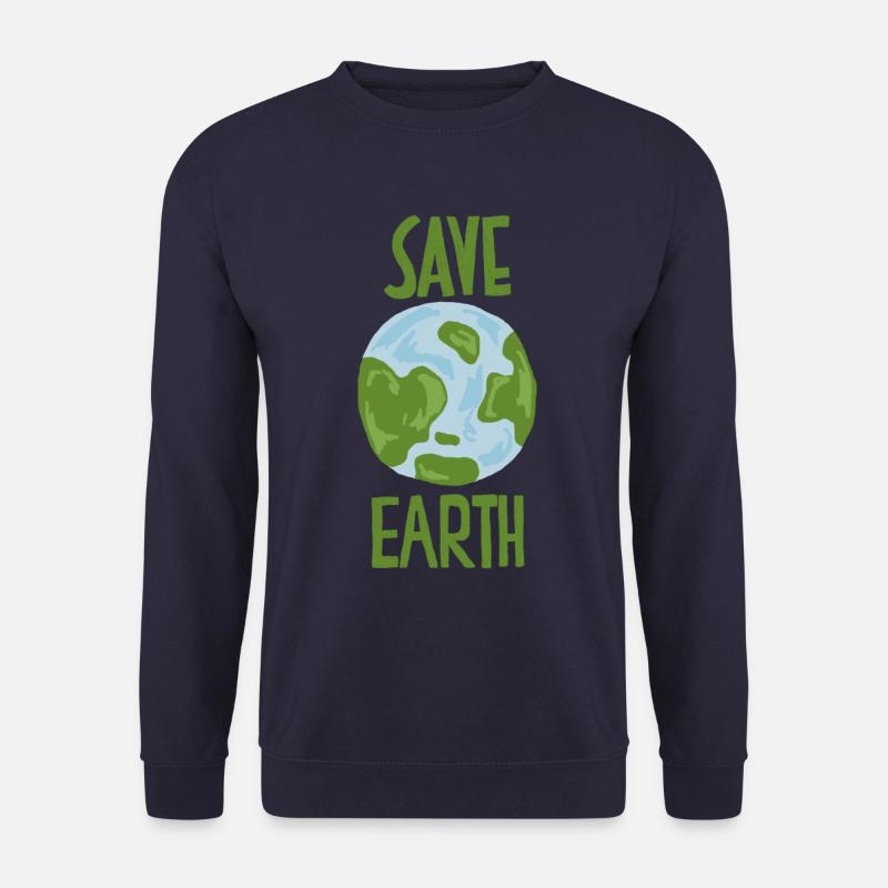 Save Earth Sustainable Climate Change - Unisex Sweatshirt - navy
