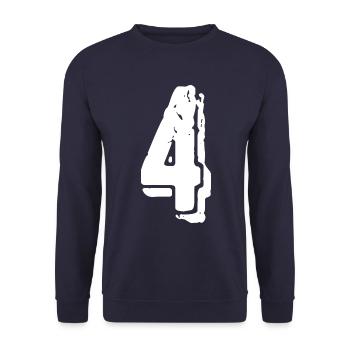 Maillot numéro 4 - Sweat-shirt Unisexe - marine - Devant - Alina (178cm) & Michal (187cm)