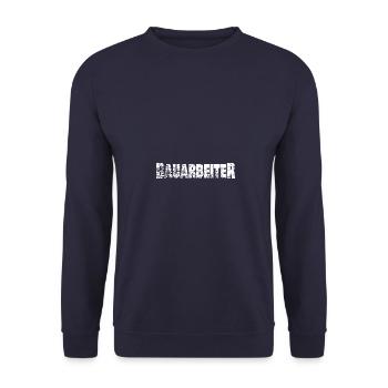 Bauarbeiter - Unisex Pullover - Navy - Vorne - Alina (178cm) & Michal (187cm)