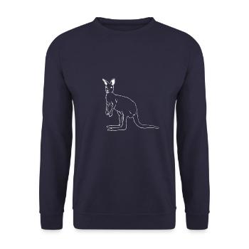 kangourou - Sweat-shirt Unisexe - marine - Devant - Alina (178cm) & Michal (187cm)