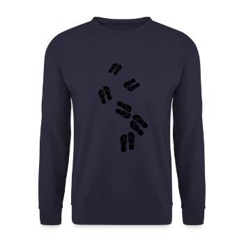Flip-flops icon - Unisex Sweatshirt - navy - Front - Alina (178cm) & Michal (187cm)